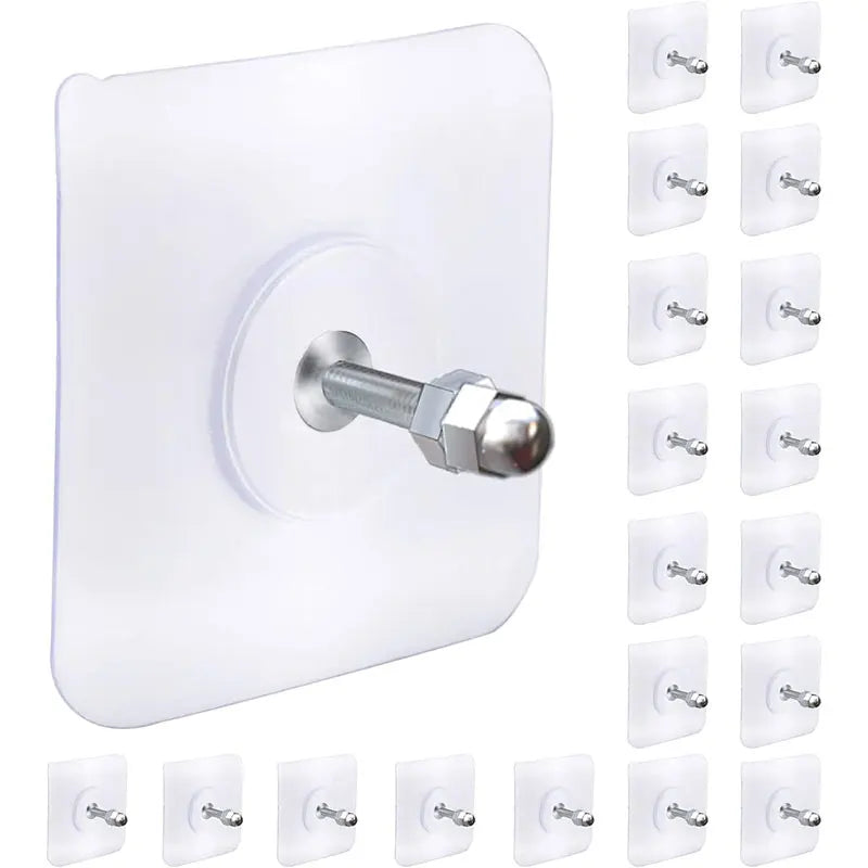 2-10 pçs parafuso ganchos de parede cabides autoadesivos sem costura prego - Screw length 6mm 2 unidades — foto 1