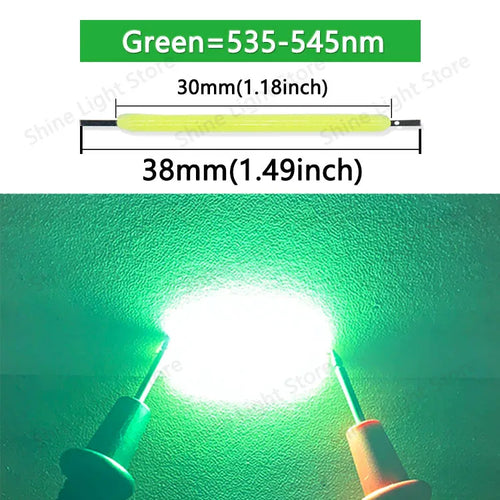 10 1200 pçs filamento led 3v 38mm led cob edison lâmpada decoração para casa fonte de luz casamento oarty — foto 2