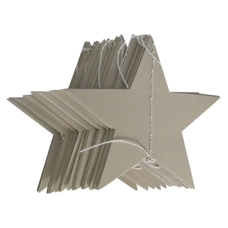 Guirlanda de Papel Dourado e Prateado Brilhante 4M, Banners de Estrelas — foto 1