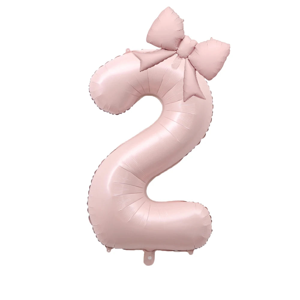 Balões de Número de Aniversário de 40 Polegadas, Novos Balões de Princesa Rosa com Laço para Meninas — foto 4