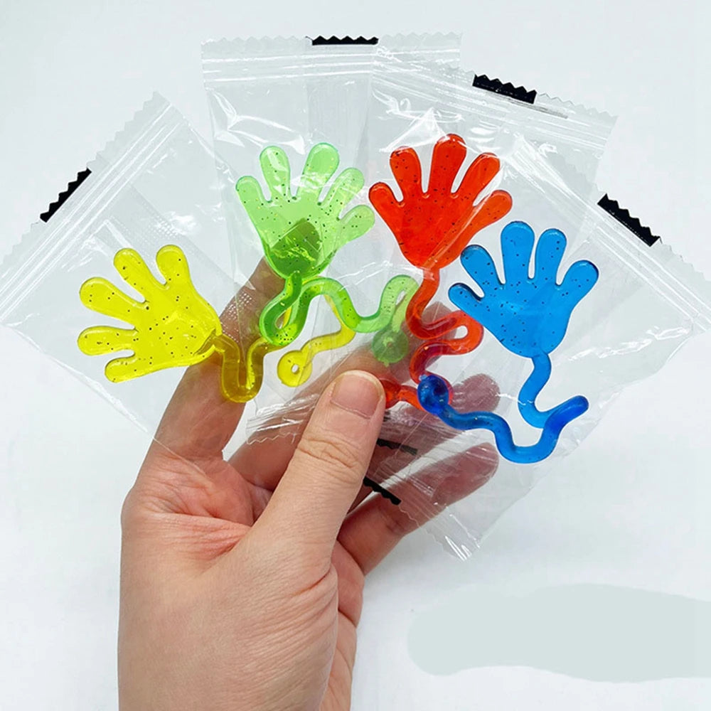 12pçs para crianças e adultos, mãos pegajosas com glitter, mini brinquedos sensoriais elásticos para alívio — foto 4