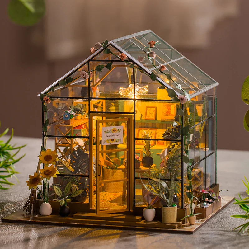Mini DIY Flower Doll House Kit, Handmade 3D Puzzle Assembly, Brinquedos de Construção, Casa — foto 3