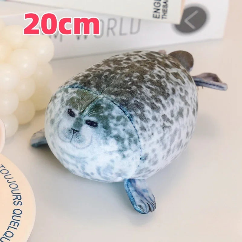 Simulação selo leão marinho brinquedos de pelúcia mãe-crianças selo boneca aconchegante algodão recheado — foto 1