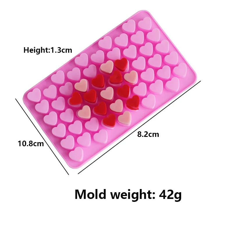 Molde de vela de silicone em formato de coração, 56 compartimentos, faça você mesmo, grande, pequeno, amor — foto 1