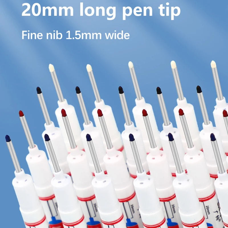8 Pçs/conjunto Perfuração 20mm Furo Profundo Cabeça Longa Nib Marcadores Para Metal Caneta À Prova D' Água — foto 2