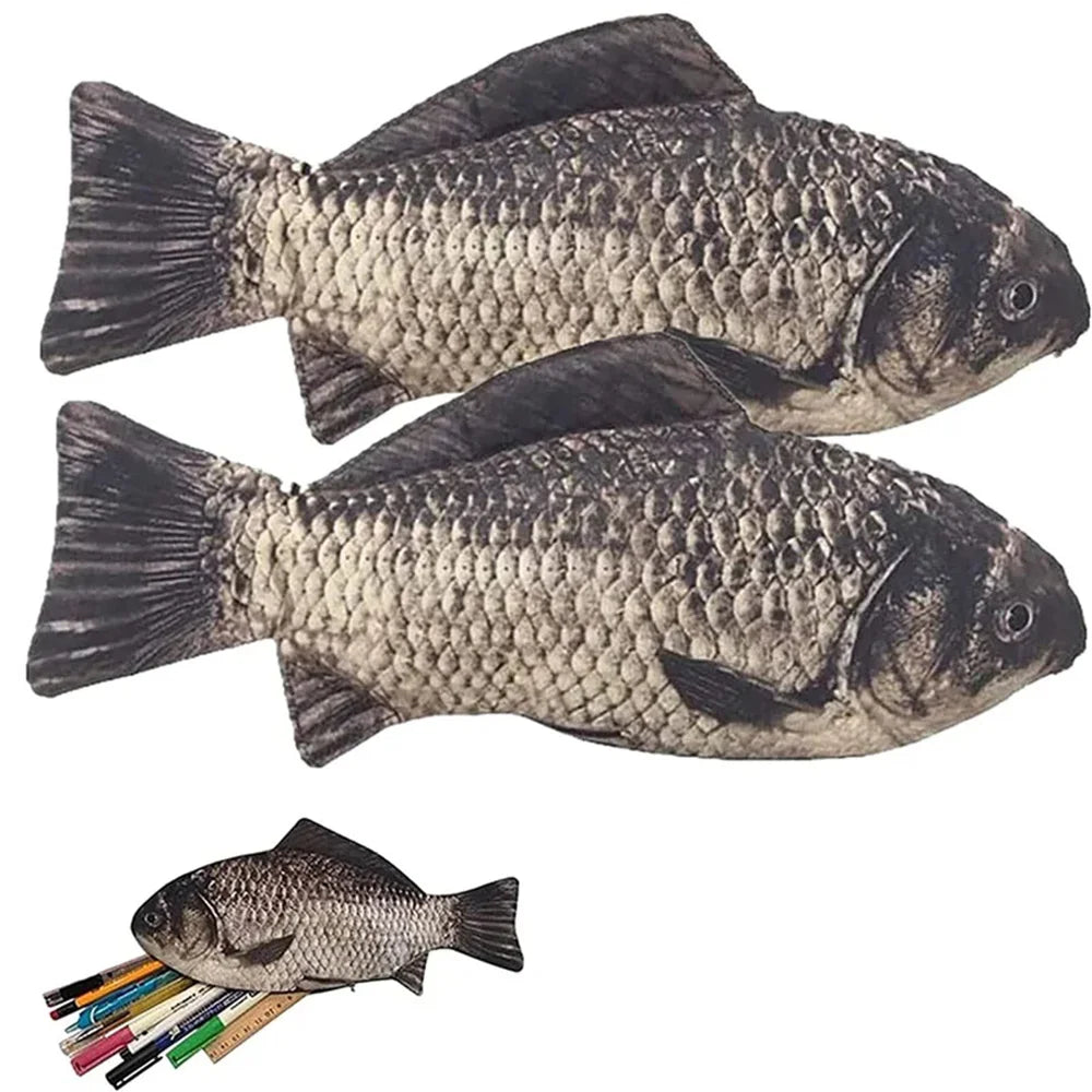 Estojo de lápis em forma de peixe, bolsa de caneta de peixe, bolsa de moedas, estojo de lápis engraçado — foto 1
