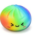 Brinquedo Squishy em Forma de Bolinho Colorido com Bambu, Bola Antiestresse de Aumento Lento — foto 1