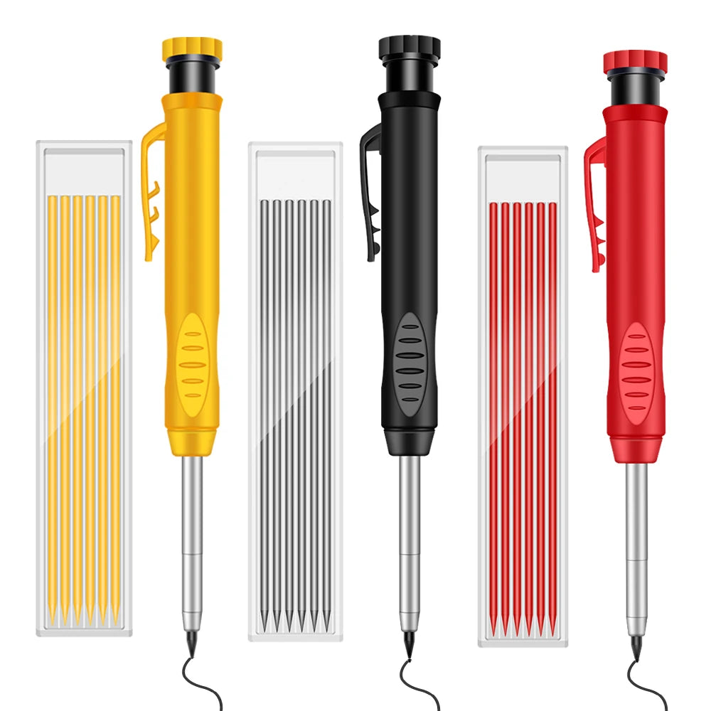 Carpenter Scriber with Sharpener, Lápis Mecânico, Marcação, Sólido, Carpintaria, Desenho, Papelaria, Quente — foto 1