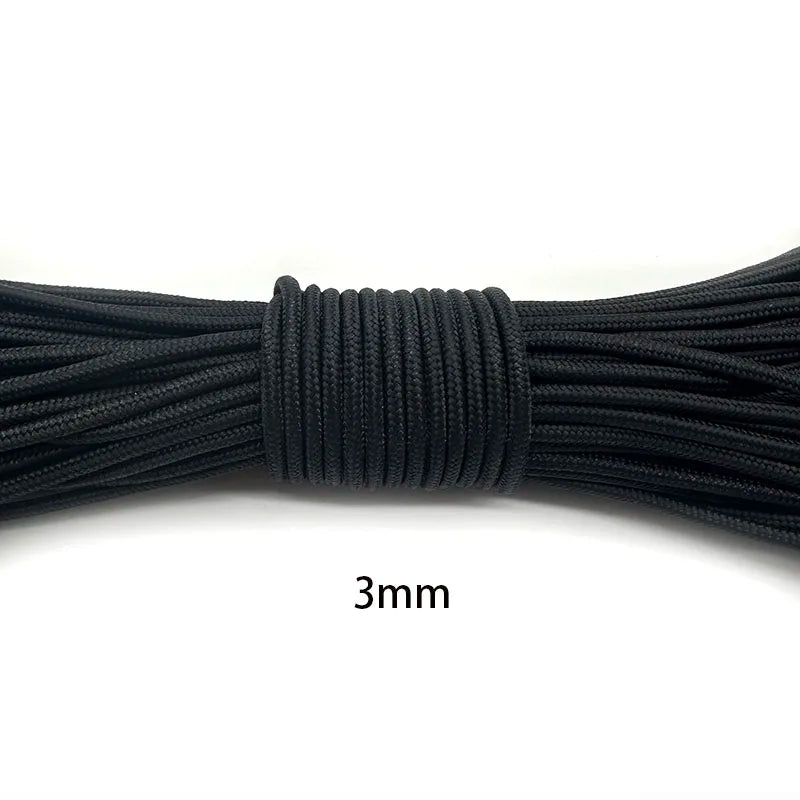1mm/2mm/3mm/4mm/5mm de diâmetro paracord pára-quedas corda escalada acampamento sobrevivência engrenagem — foto 4