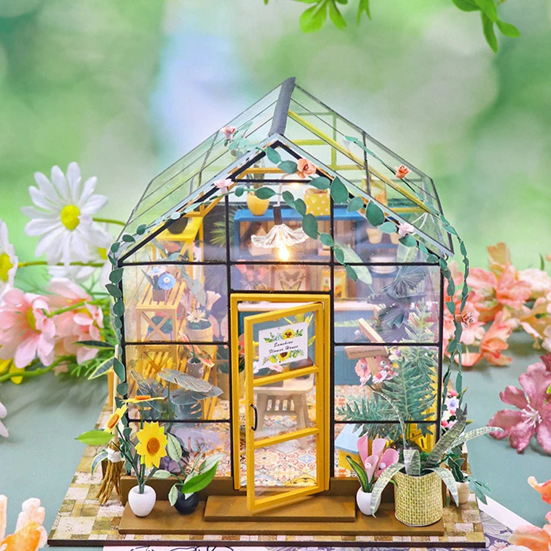 Mini DIY Flower Doll House Kit, Handmade 3D Puzzle Assembly, Brinquedos de Construção, Casa — foto 5
