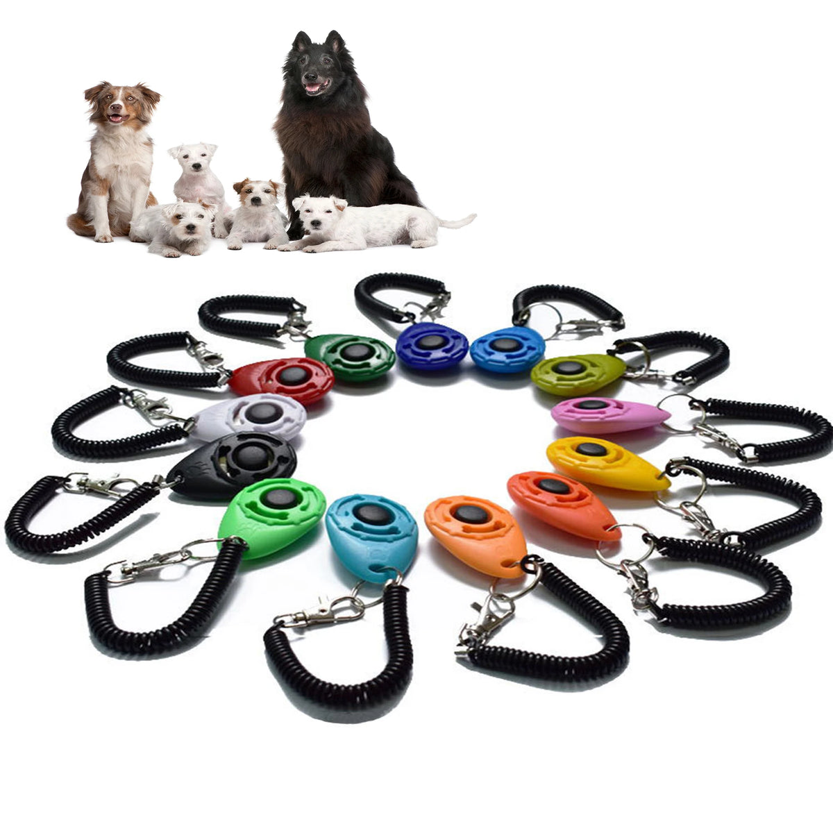 Clicker de treino para animais em plástico preto 60x40 mm — foto 2