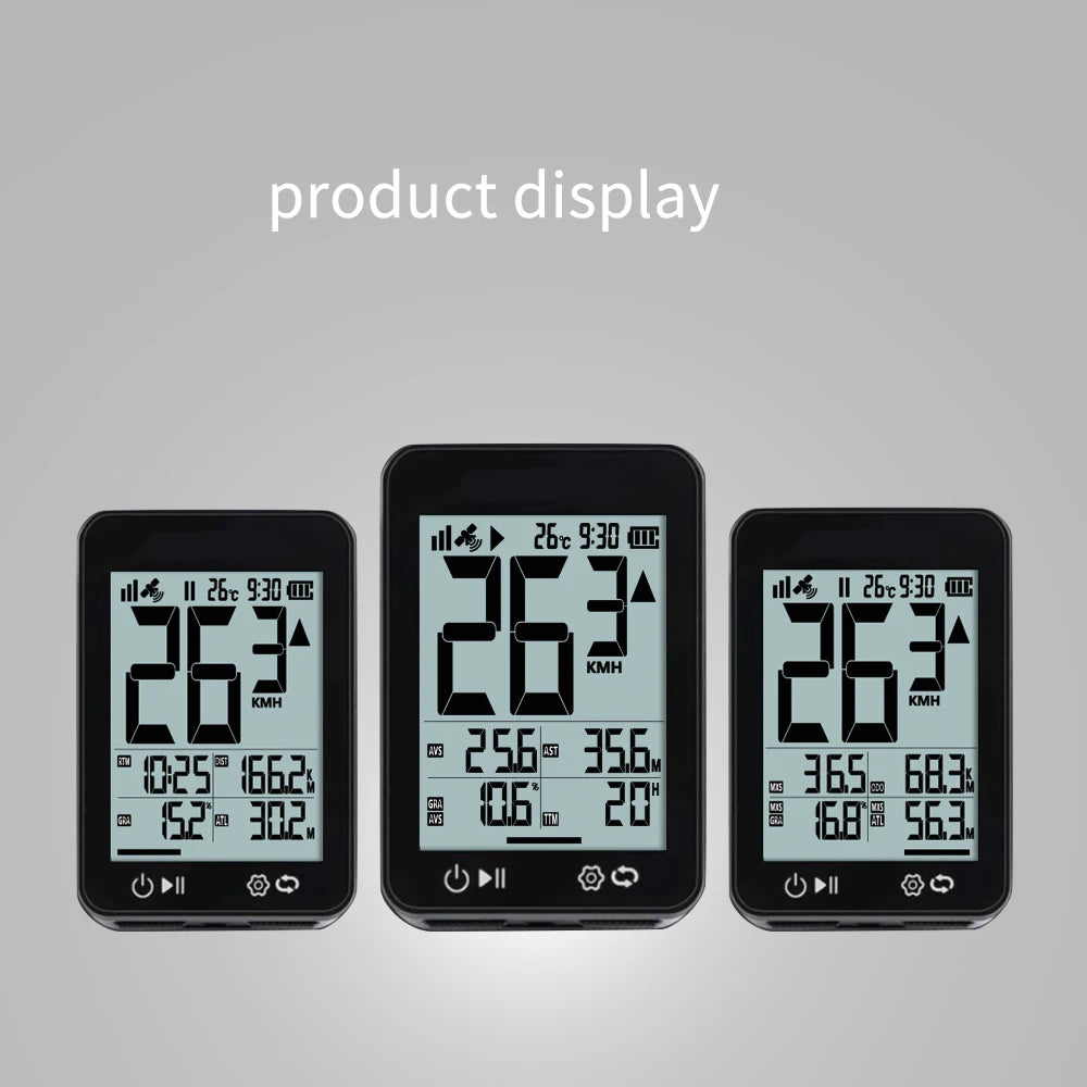 Computador de bicicleta gps sem fio, ecrã lcd 2.4, velocímetro de ciclismo — foto 6
