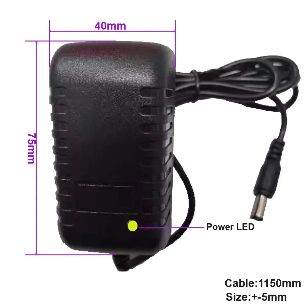 Adaptador de alimentação ac 100-240v entrada dc carregador de fonte de saída ue 12v conversor universal — foto 2
