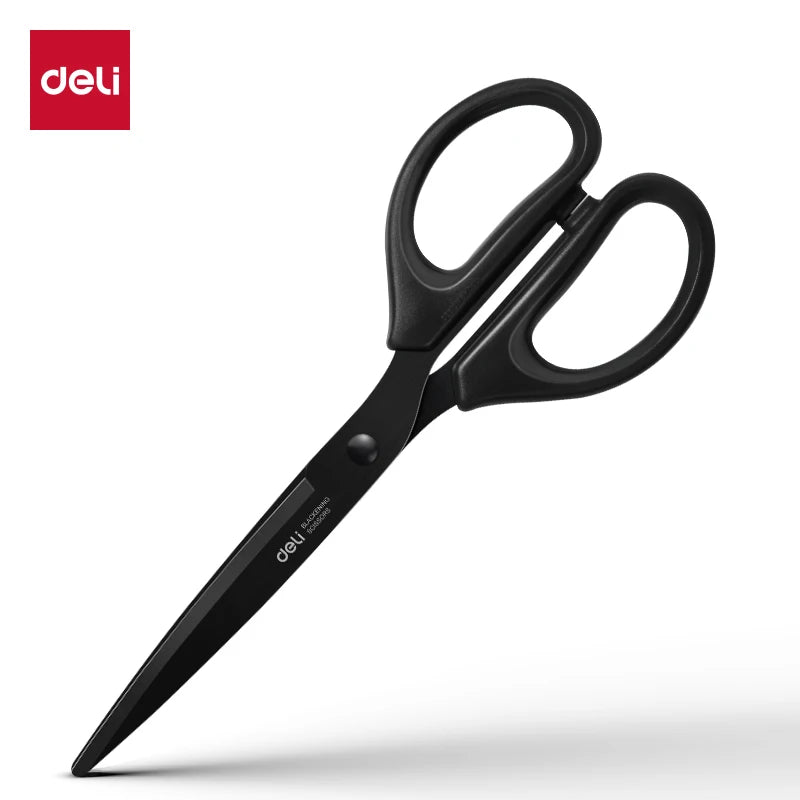 Tesoura Black Blade de 180mm (7 Polegadas) em Aço Inoxidável Antiferrugem, Afiada, para Escritório, Casa — foto 1