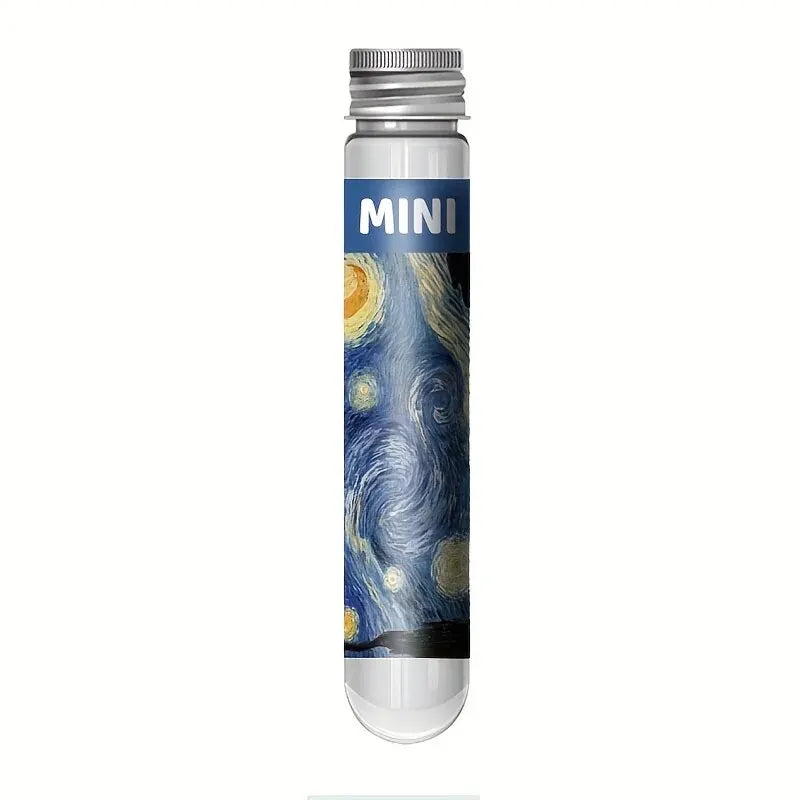 Test Tube Jigsaw Puzzle, pintura mundialmente famosa, Van Gogh a noite estrelada, presente de Natal, 150pcs — foto 1