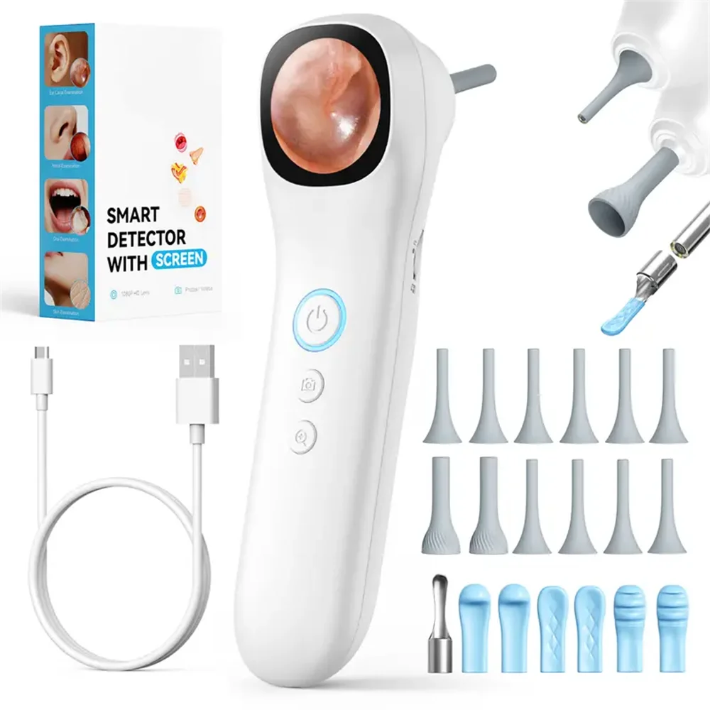 Detector inteligente 5 em 1 com ecrã 1080P HD Ear câmara inclui conjunto de seleção de ouvido e seis pontas — foto 1