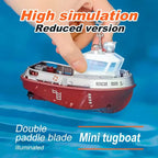 1/32 barco rc com luzes, poderoso motor duplo 2.4g de longo alcance, sem fio, comando, rebocador — foto 2