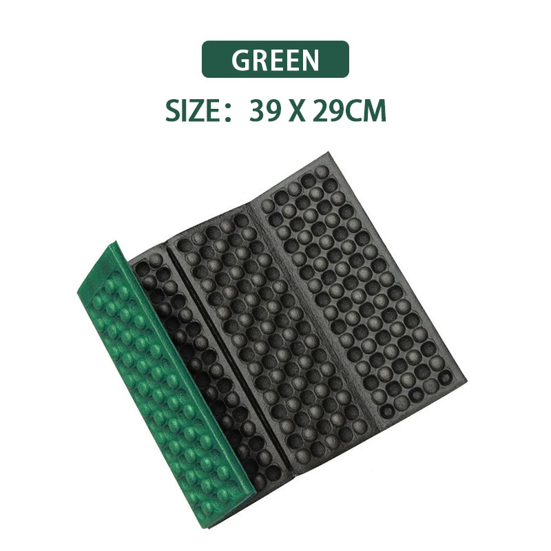 Almofada de assento dobrável em espuma para campismo verde 39 x 29 cm — foto 2