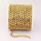 Corrente de strass de cristal dourado SS8 para costurar, 1 jarda — foto 4