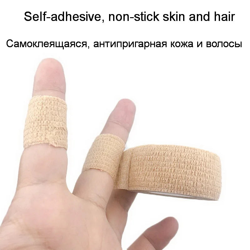 Bandagem elástica fita autoadesiva para dedo pulso tornozelo respirável desporto - Color 8 2.5 cm X 450 cm — foto 7