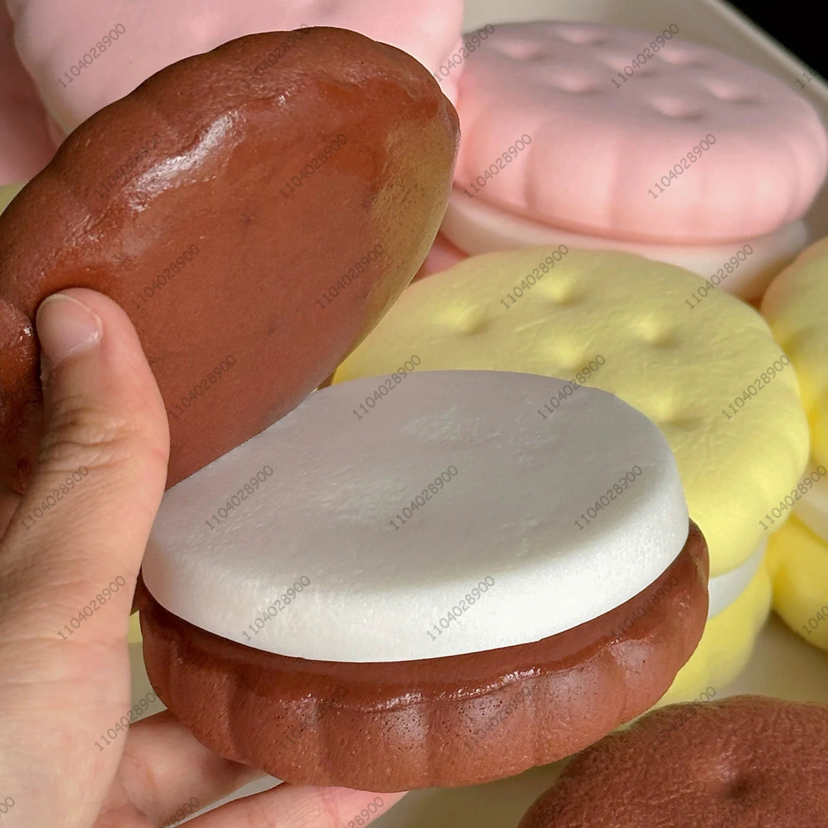 Mole simulado bolo squeeze brinquedo brinquedos grande biscoito lento subindo mole ansiedade - Rosa — foto 6