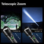Lanterna LED tática recarregável de 15000 mAh, super brilhante — foto 6