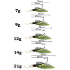 Isca spinnerbait de 7 g com lâmina metálica para pesca — foto 3