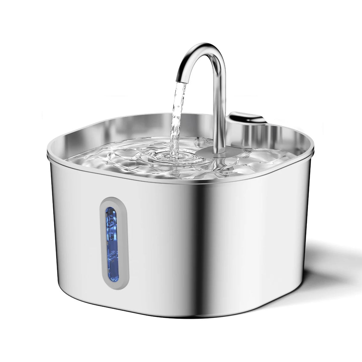 Fonte de Água para Gatos em Aço Inoxidável, 2.2L, Dispensador de Água para Animais de Estimação - Pet Warter — foto 1