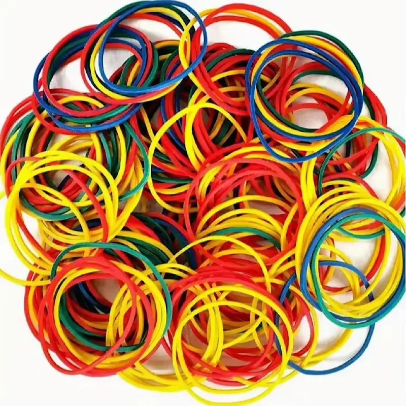 Faixa de borracha multicolorida para material escolar e de escritório, bandas elásticas, tipo cassete — foto 3