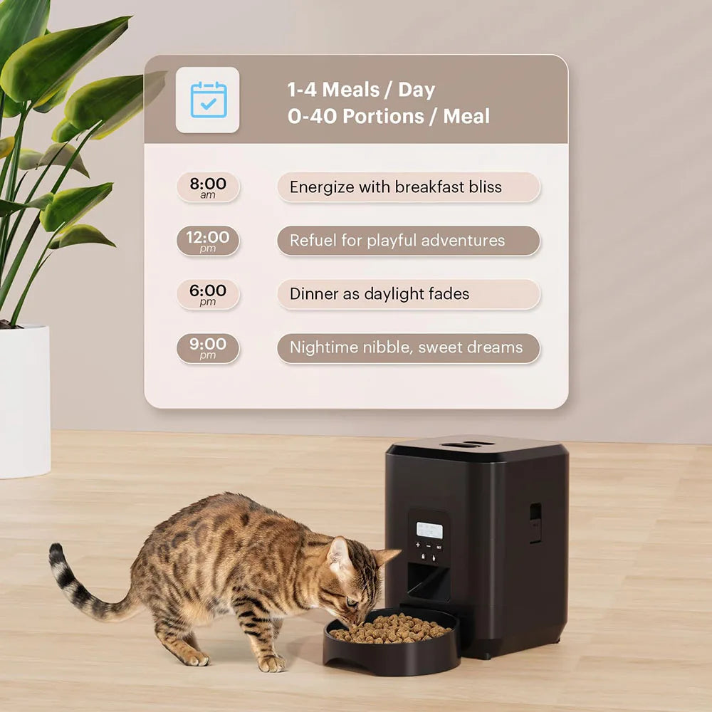 Comedouro Inteligente Automático para Gatos e Cães - Branco Button Feeder — foto 5