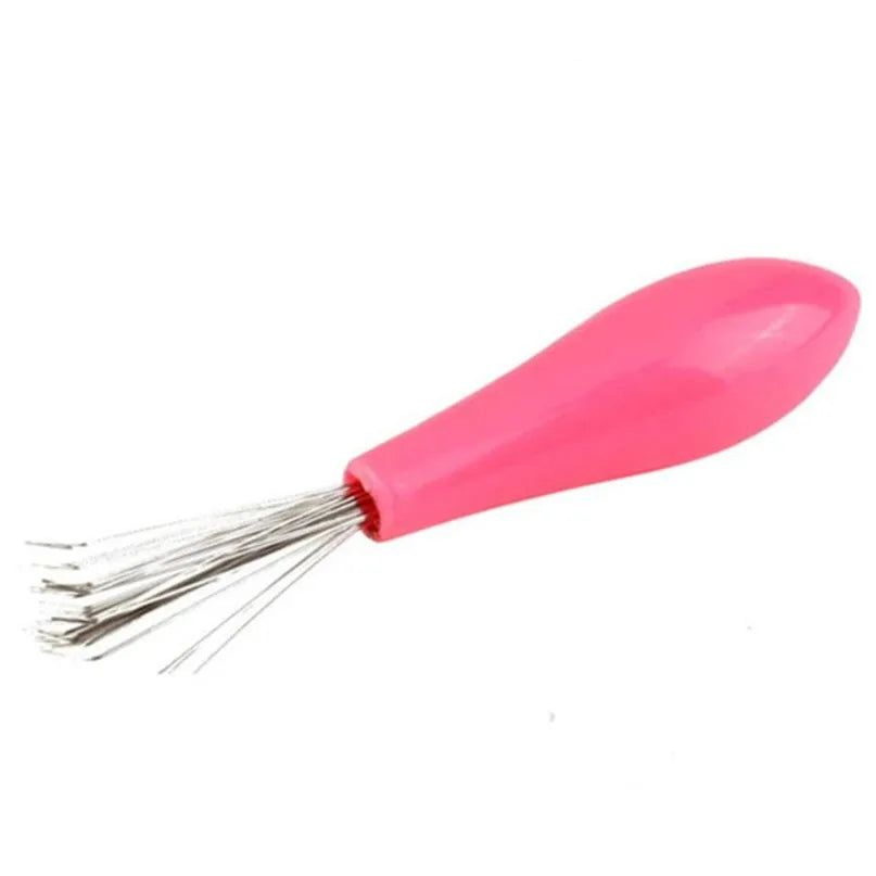 Pente de limpeza de escovas com removedor de cabelo, rosa — foto 1