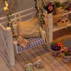 Gatinho mini casa de boneca 3d quebra-cabeça montagem modelo kit construção criativo quarto decoração — foto 4