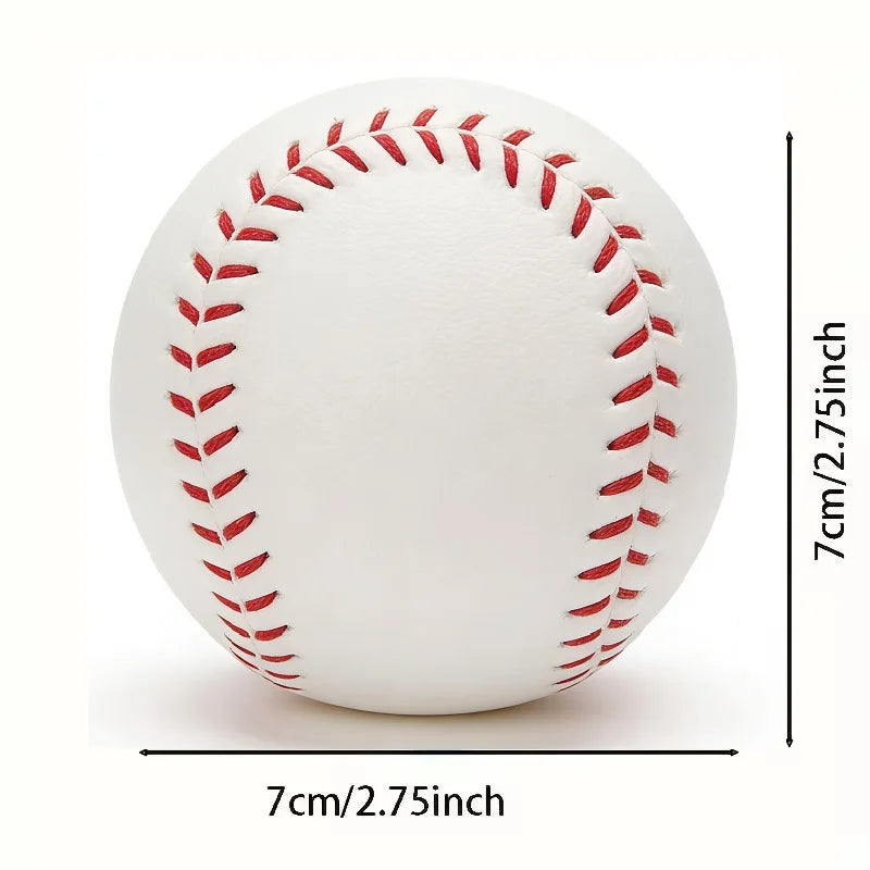 Bola de basebol de treino em PU, 7 cm, branca — foto 2