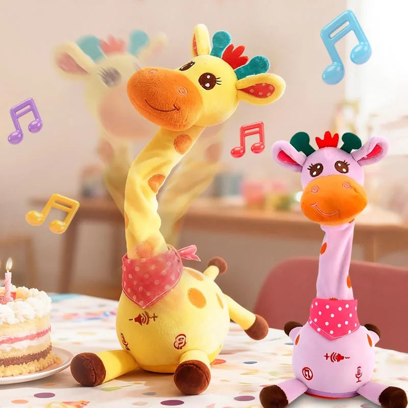 Bonito dança falando girafa brinquedo repetindo o que você diz com 10 músicas volume ajustável balançando — foto 2