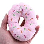 Brinquedo de pelúcia em forma de donut com som para cães, 10 cm — foto 8