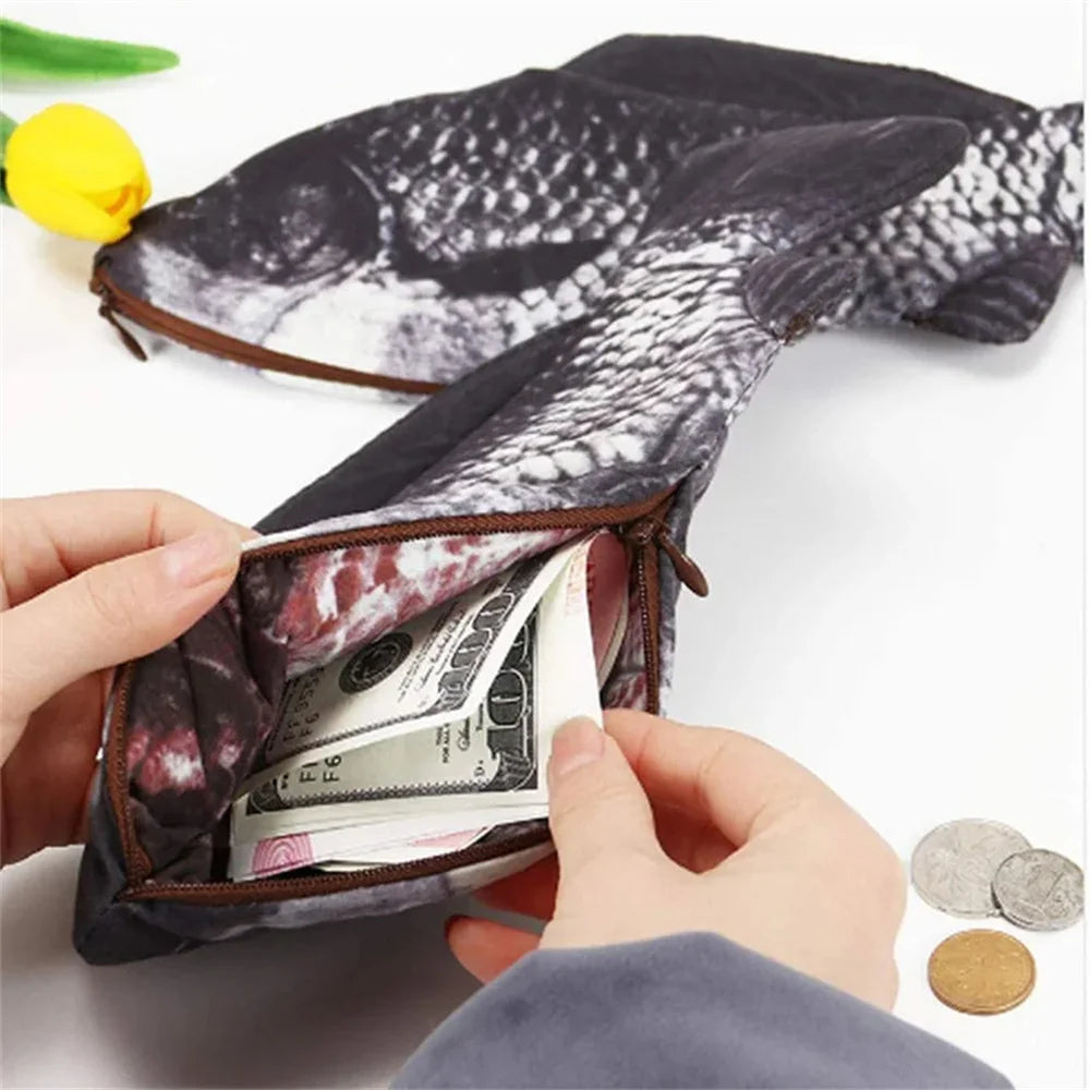 Estojo de lápis em forma de peixe, bolsa de caneta de peixe, bolsa de moedas, estojo de lápis engraçado — foto 3
