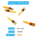 Lâmpada LED de filamento decorativo, 3 V, 1800 K, 5 unidades — foto 6