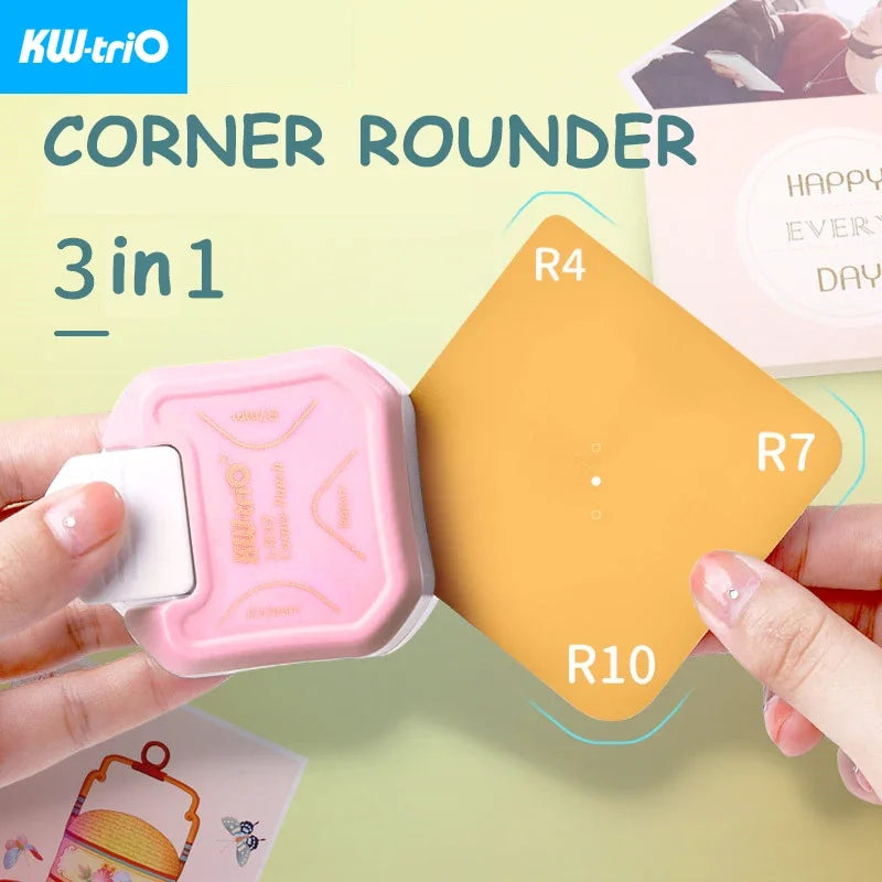 Canto e Border Socos, Mini Cortador de Canto, Circle Trimmer Punch, Material de Escritório, DIY, R4, R7 — foto 1