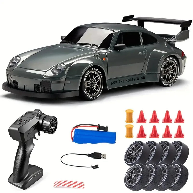 1: 24 velocidades de tração nas quatro rodas rc drift carro de comando 2.4g carro de corrida de comando — foto 2