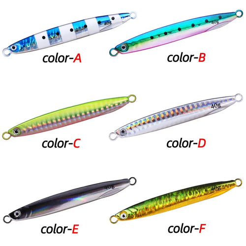 1 pçs super afundando metal fundição gabarito 10g 21g 40g costa arraste elenco jigging colher isca de pesca — foto 2
