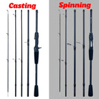 Vara de pesca spinning de carbono de viagem 1,8 m — foto 6
