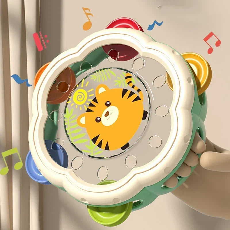 Instrumentos musicais do bebê tambor brinquedos montessori aprendizagem brinquedos para crianças 1-3 bebê — foto 2