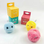 Bola de pelúcia com som para gatos diâmetro 5,5 cm rosa — foto 2
