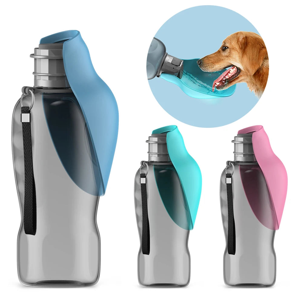 Garrafa de água portátil azul para cães 800 ml — foto 2