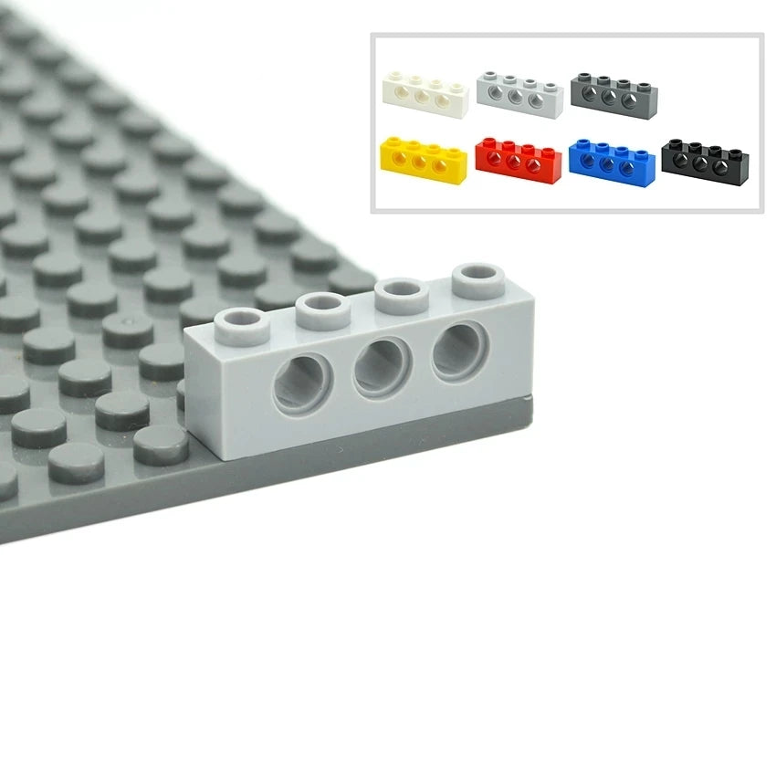 Técnicas de Construção Bloco MOC Cravejado Longo Feixe de Combinação com Furo Grosso Tijolos Compatível — foto 3