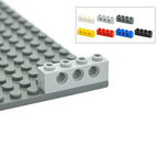 Técnicas de Construção Bloco MOC Cravejado Longo Feixe de Combinação com Furo Grosso Tijolos Compatível — foto 3