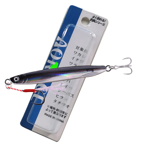 1 pçs super afundando metal fundição gabarito 10g 21g 40g costa arraste elenco jigging - E1-2 Hooks 10G 55MM — foto 1