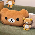 Almofada de pelúcia Rilakkuma Bear, dupla face, grande, macia, para cama, almofada para soneca, dormitório — foto 1