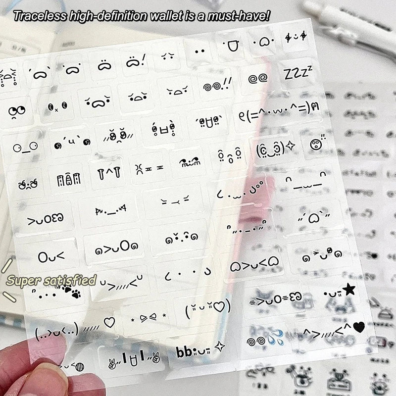 Steve Random 2 peças adesivos fofos de emoticon transparentes para animais de estimação adesivos decorativos — foto 2