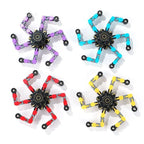 Brinquedo anti-stress fidget spinner em corrente deformável, amarelo — foto 1